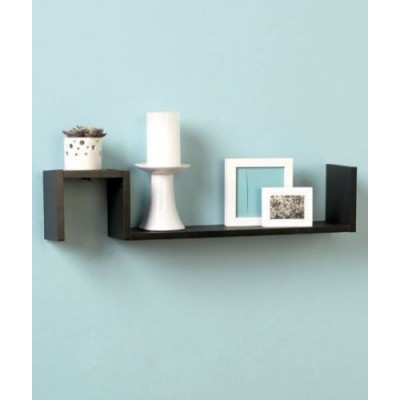Black Versatile Wall Shelf Black Wooden Shelf Display Storage Wall Decor 626850293227  262228245432